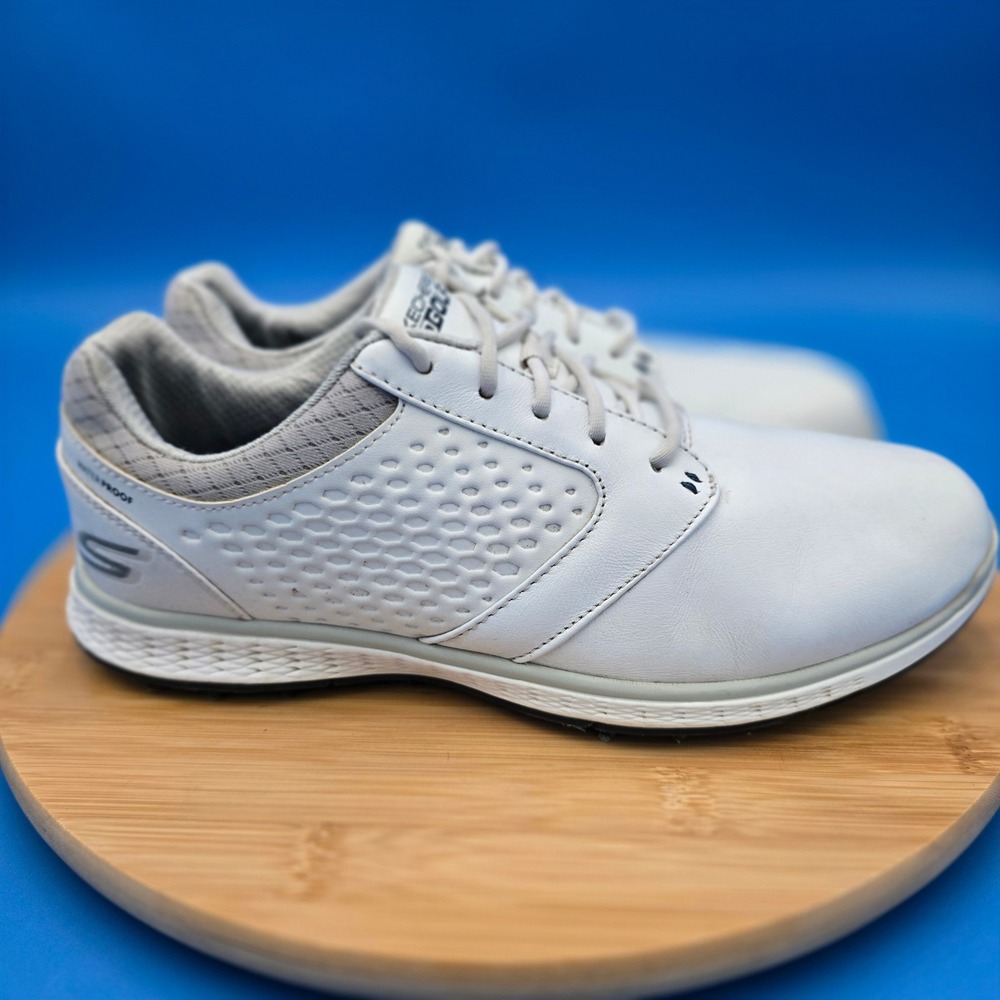 Skechers Go Golf Leather Waterproof‎ Golf Shoes Spikeless White Womens Size 9